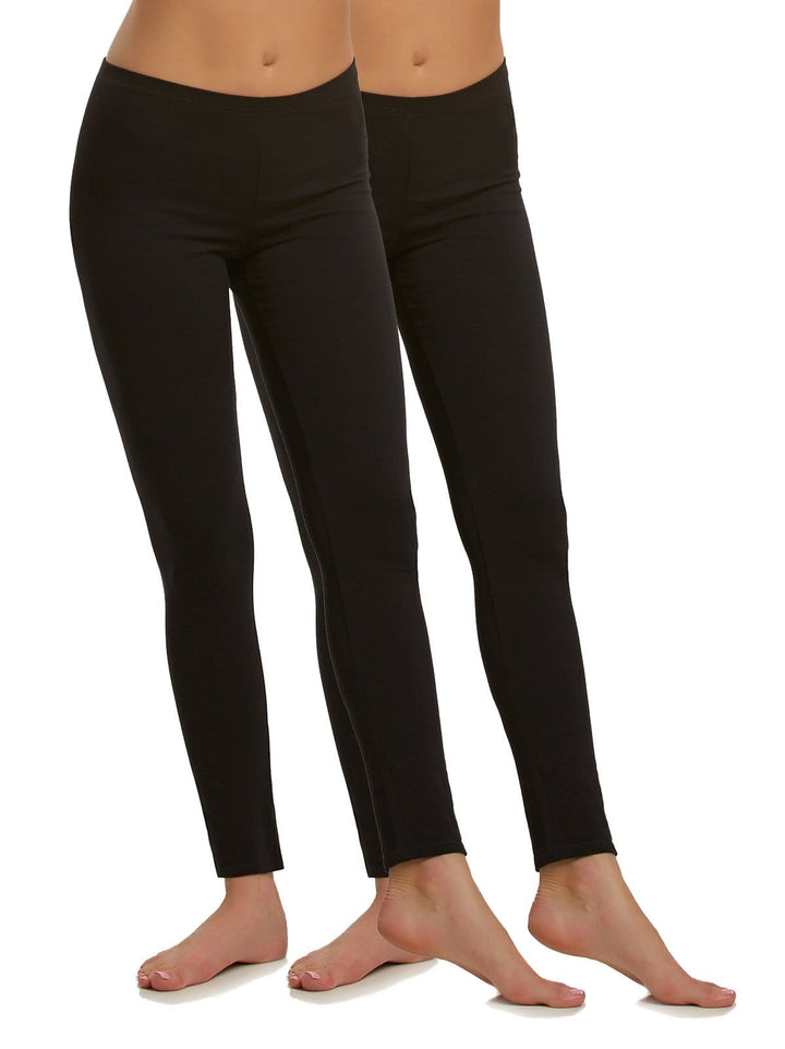 Cotton Modal Lightweight Leggings 2-Pack | Felina