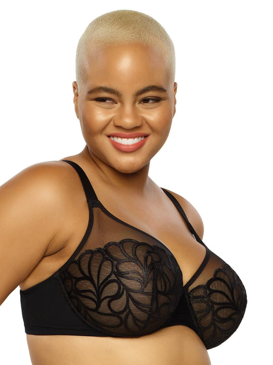 Lotus Embroidered Unlined Bra