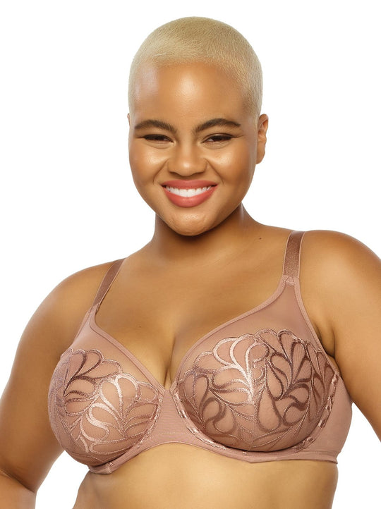 Lotus Embroidered Unlined Bra