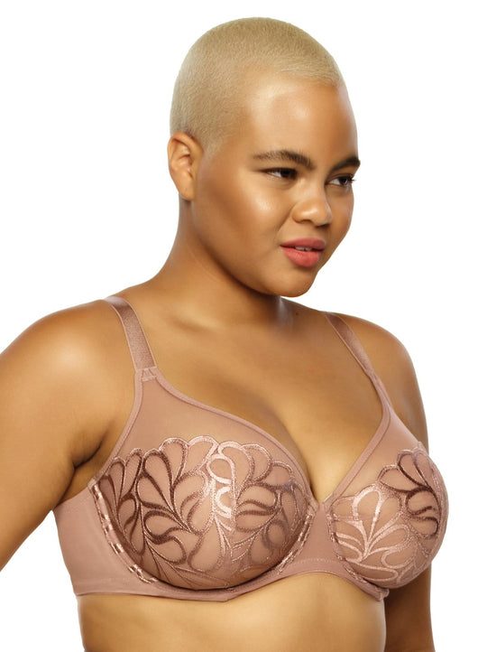 Lotus Embroidered Unlined Bra