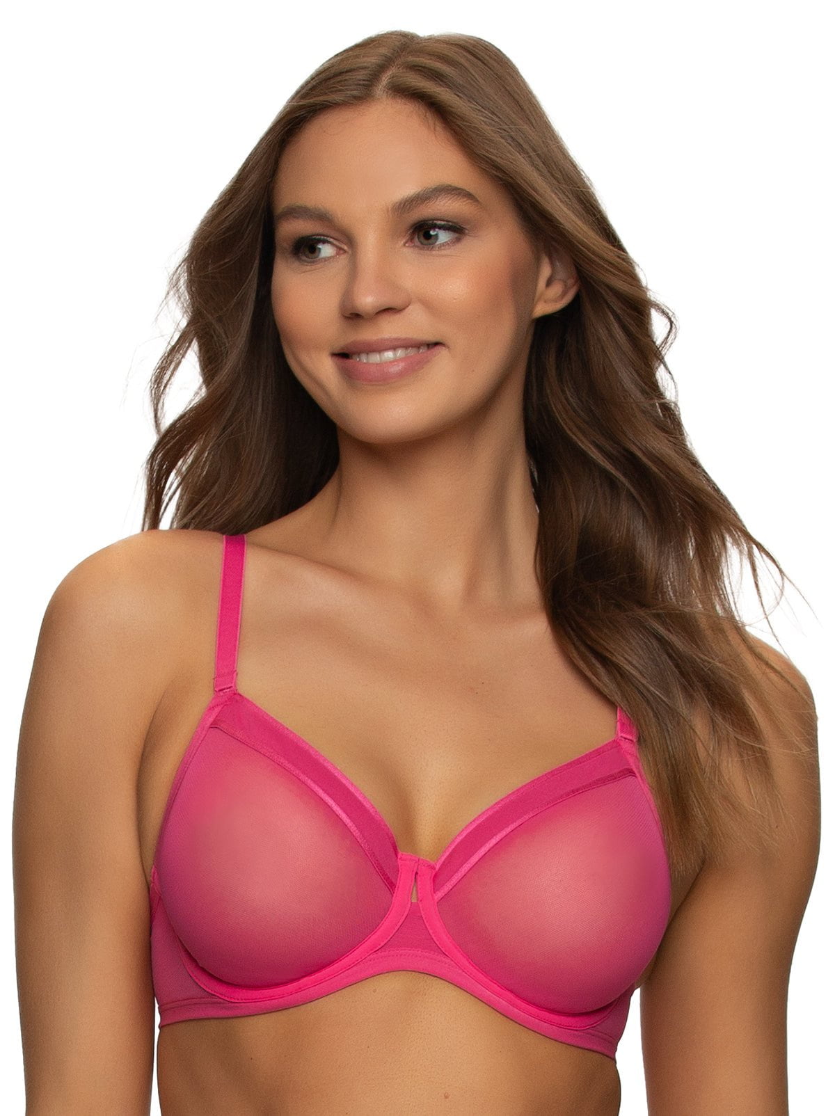 Paramour Women's Plus Size Lotus Embroidered Unlined Bra - Rose