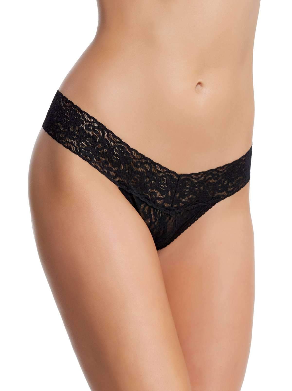 Signature Stretch Lace Low Rise Thong 4-Pack, Felina