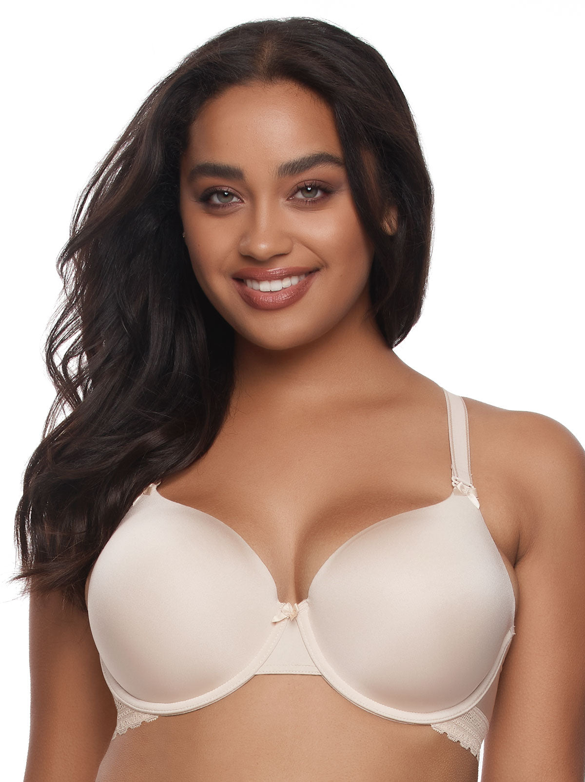 Womens Plus Size Bras Full Coverage Lace Underwire Unlined Bra Up To J  Beige 34G
