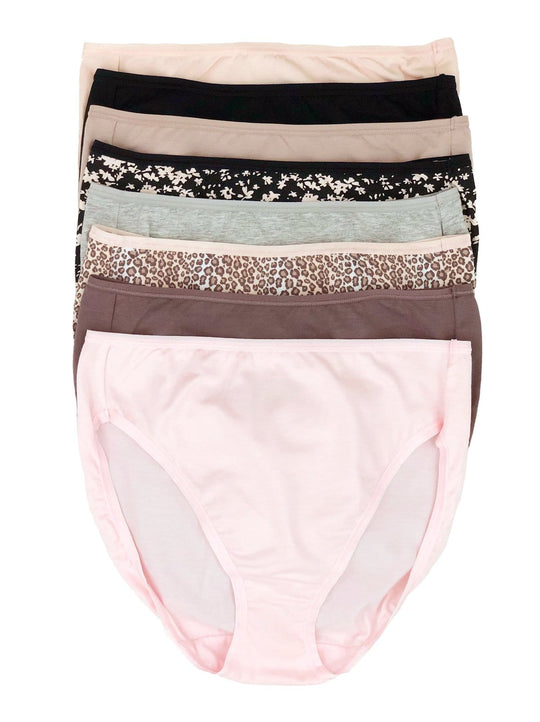 Cotton Modal Full Coverage Hi Cut 8-Pack
