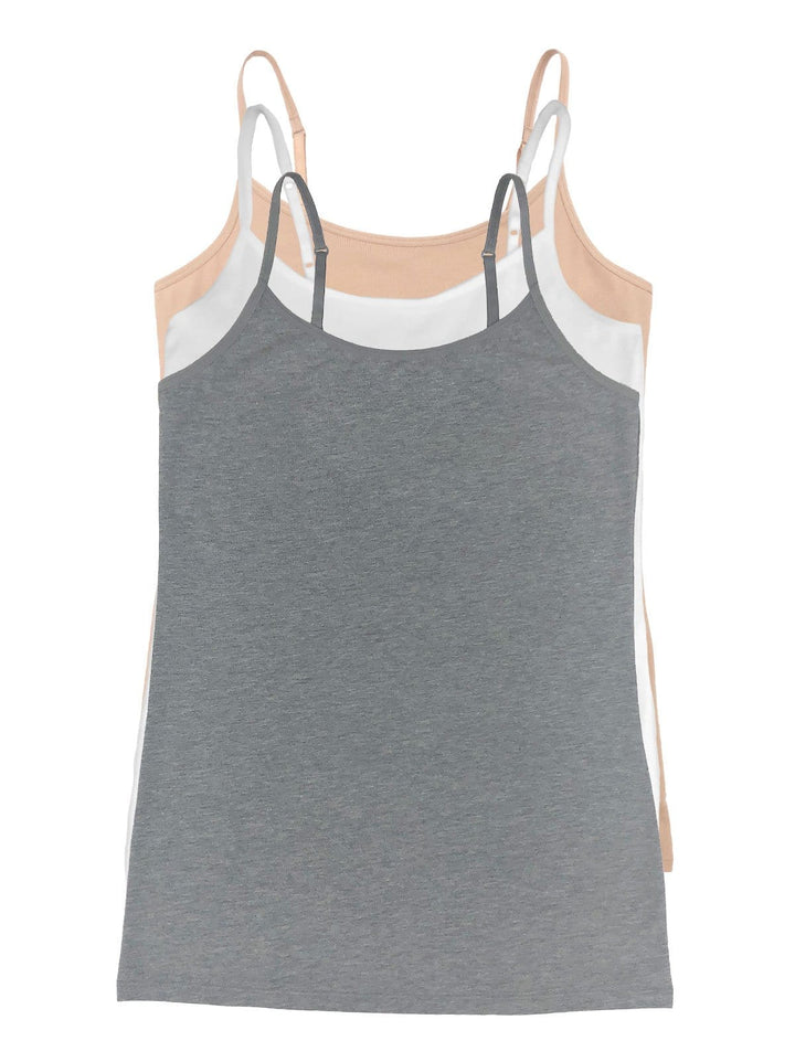 camisole 3 pack color-bare white gray