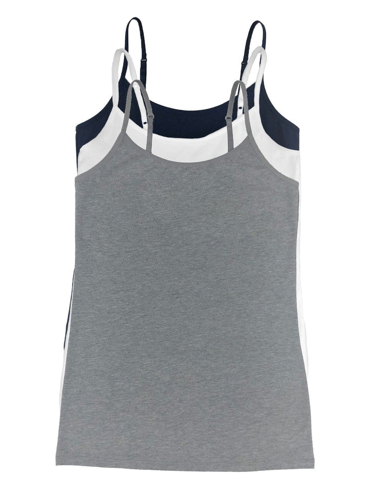 cami top 3 pack color-white gray navy
