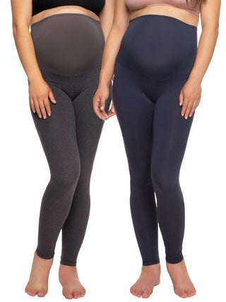 Felina Women's Velvety Soft Maternity Leggings For Women - Yoga Pants For  Women, Maternity Clothes - (2-pack) (charcoal Dark Olive, Large) : Target