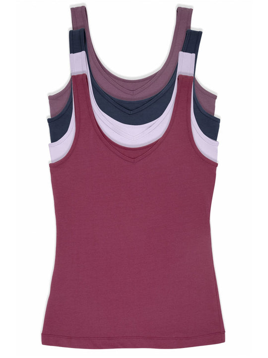 Cotton Modal Reversible Tank Top 4-Pack
