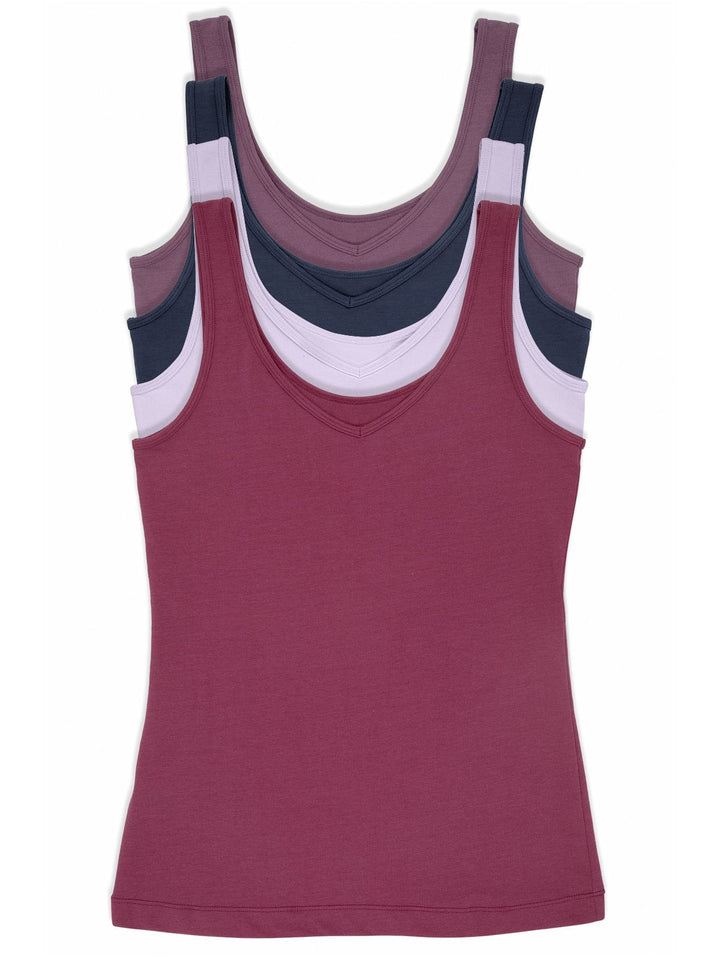 Cotton Modal Reversible Tank Top 4-Pack