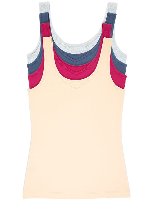 Cotton Modal Reversible Tank Top 4-Pack