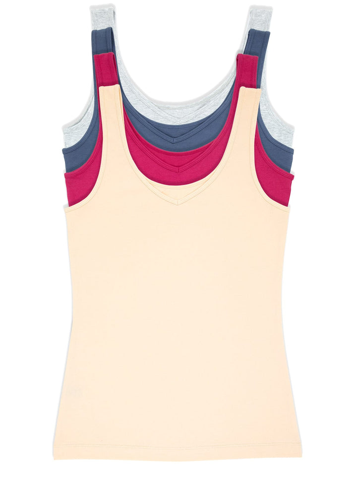 Cotton Modal Reversible Tank Top 4-Pack