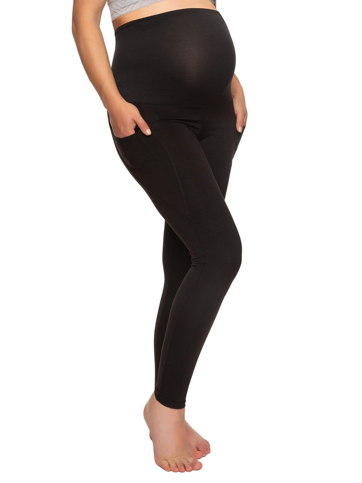 Sueded Pocket Maternity Leggings
