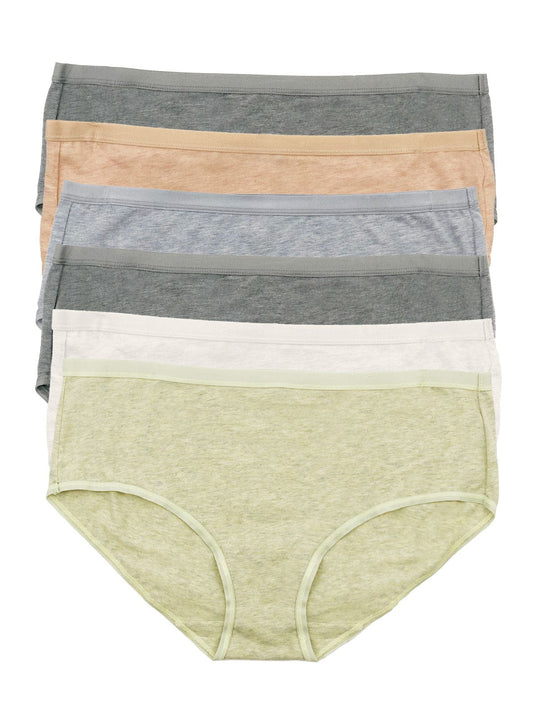 Organic Cotton Stretch Hipster Panties 6-Pack