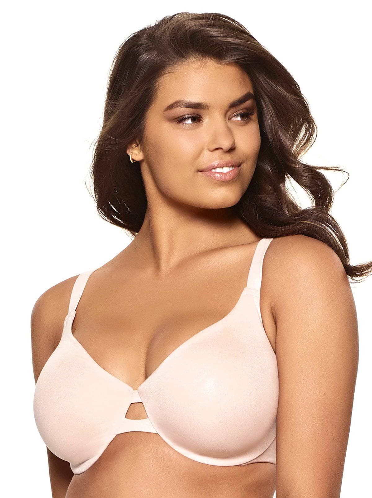 Exclare Racerback Full Figure Underwire Women's Front Close Bra Plus Size  Seamless Unlined Bra For Large Bust(Beige,38DDD) 