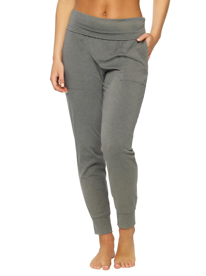 Organic Cotton Stretch Fold Waist Joggers Felina