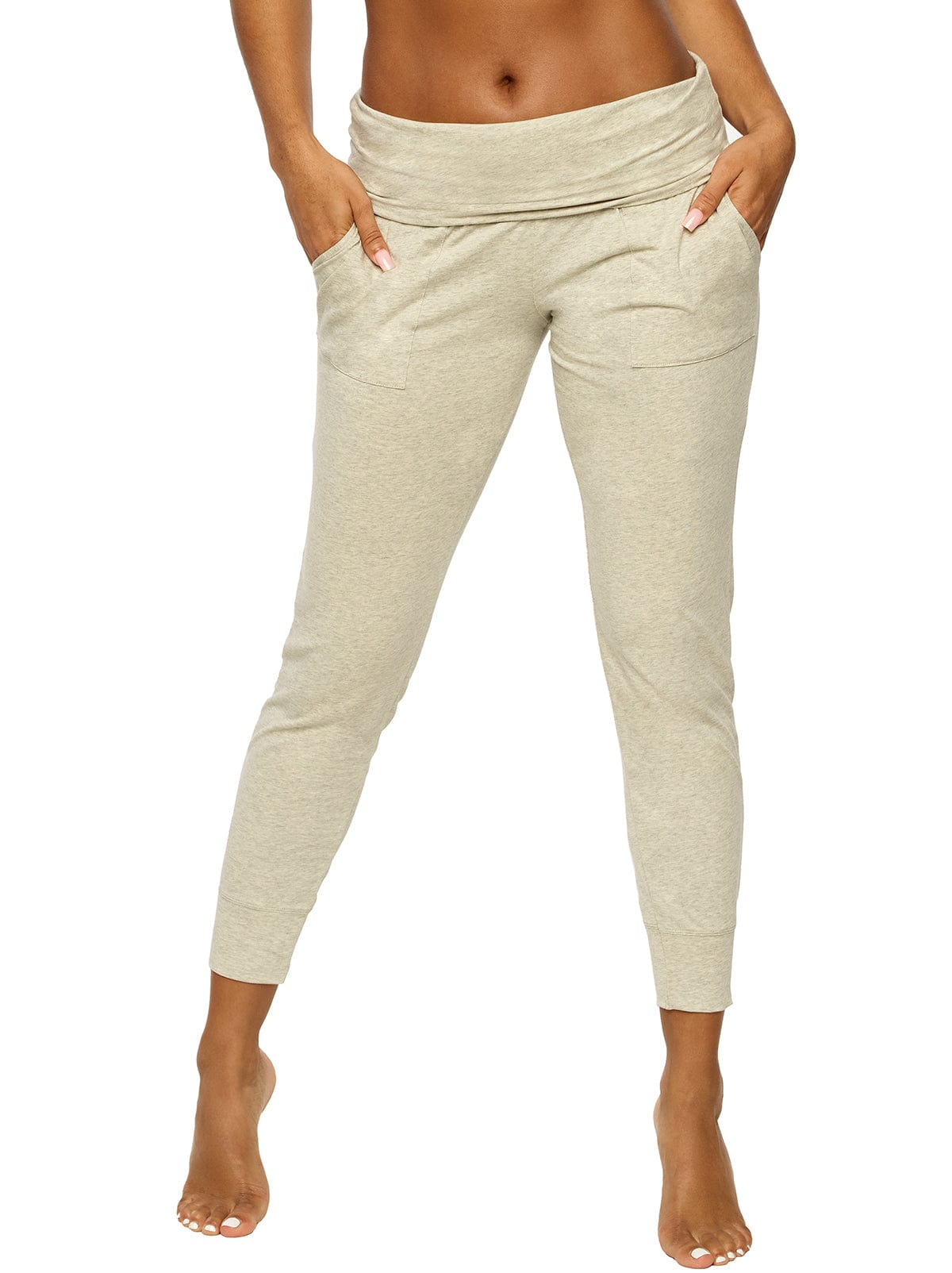 Organic Cotton Stretch Fold-Waist Joggers