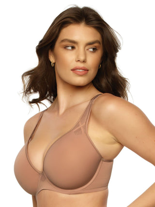 Amaranth Plush T-Shirt Bra w/ Sheer Details