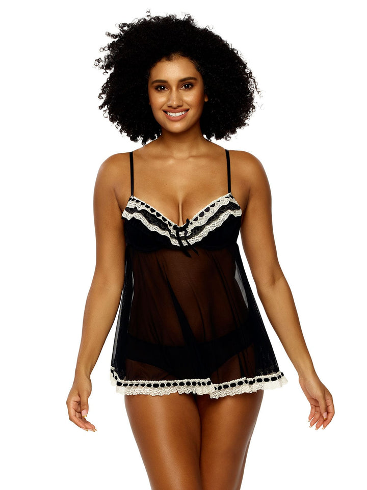 Ruffles Galore Chemise with Hipster Panty