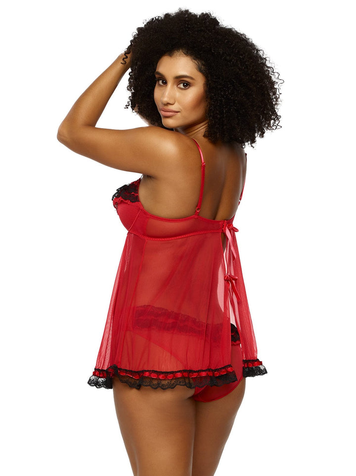 Ruffles Galore Chemise with Hipster Panty