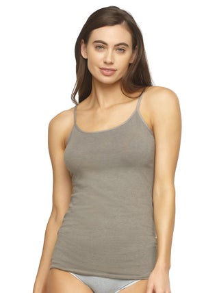 Comfortable Grey Cami Bra with Natural Cotton - : The
