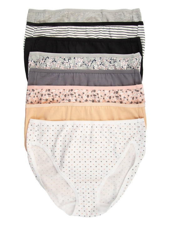 Cotton Modal Stretch Hi Cut Panty 8-Pack