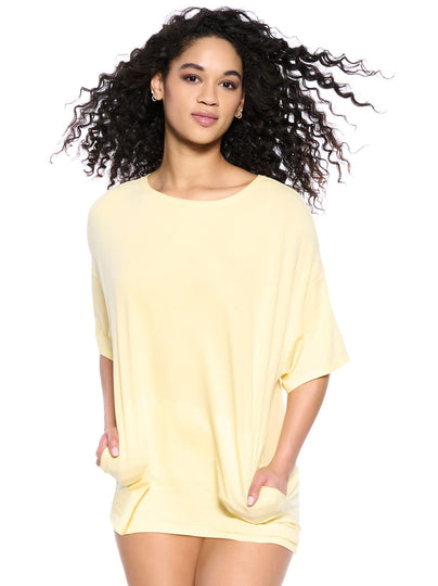 Organic Cotton Stretch Sleep Tee w/ Front Pockets