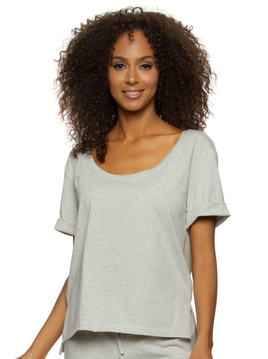 Organic Cotton Stretch Scoop-Neck Tee 2-Pack