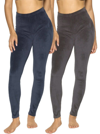 Velour Winter Leggings color-navy/charcoal