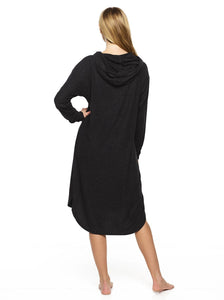 Victoria Hoodie Lounger color charcoal