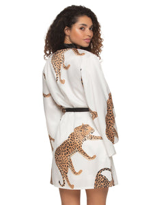 Adrienne Printed Satin Kimono