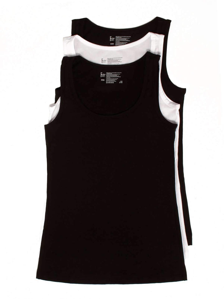 tank top 3 pack color-black white