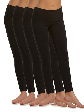 Felina Cotton Modal Legging 4-Pack color-black