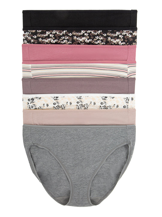 Cotton Modal Full Coverage Hi Cut 8-Pack