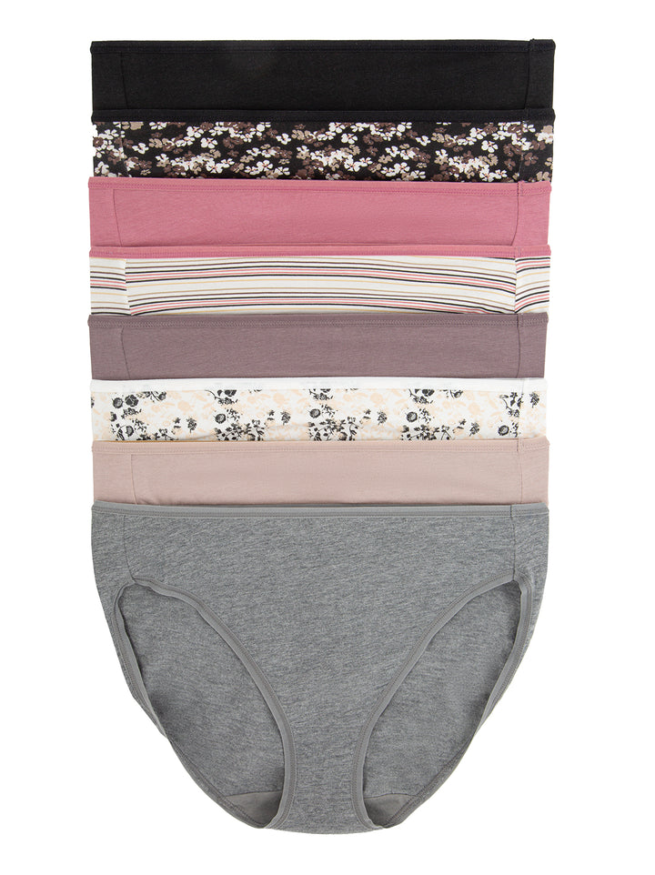 Cotton Modal Full Coverage Hi Cut 8-Pack
