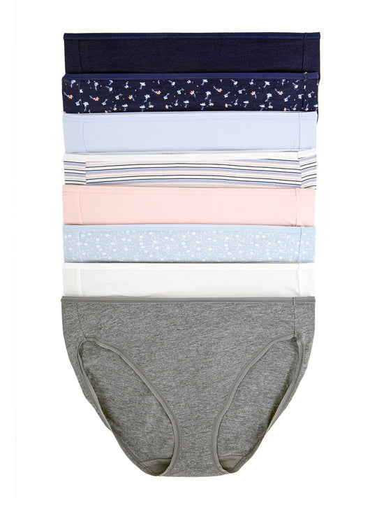 Cotton Modal Full Coverage Hi Cut 8-Pack