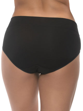 Pima cotton underwear in black on model	