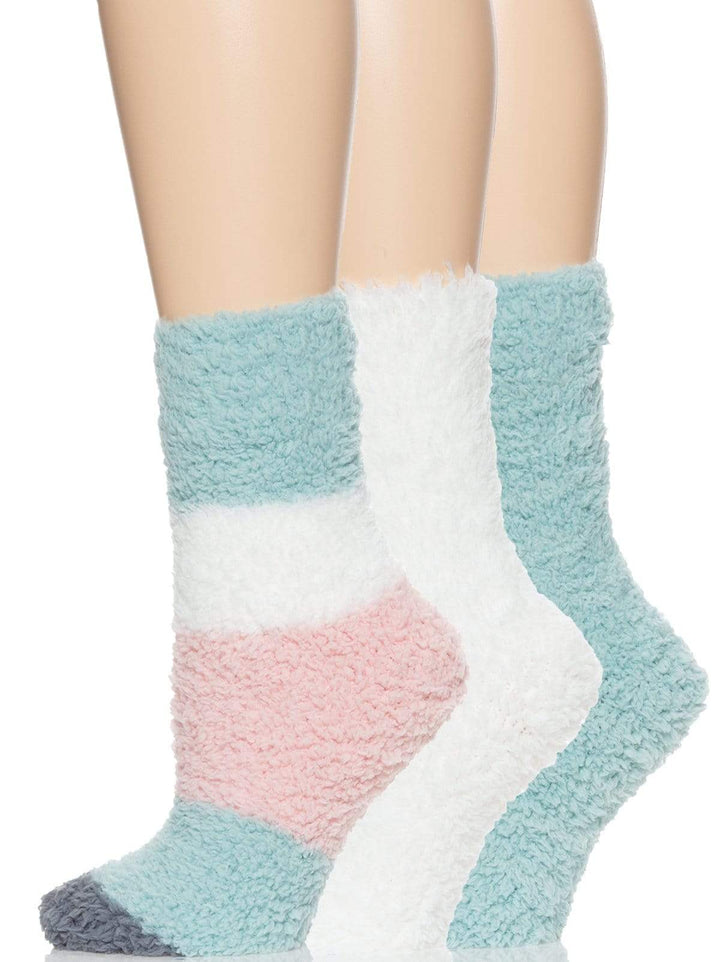 plush crew socks color-soft pastels