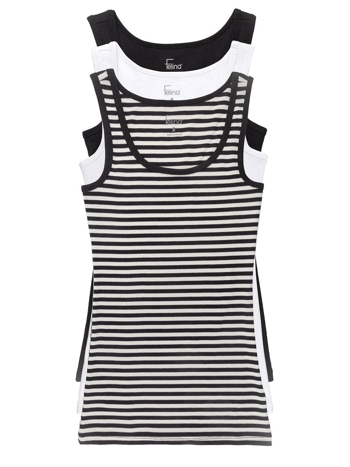 Cotton Ribbed Tank Top 3-Pack