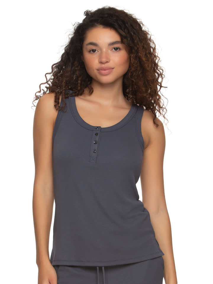 Primavera Soft Rib Henley Tank