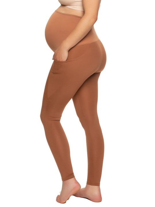 Sueded Pocket Maternity Leggings