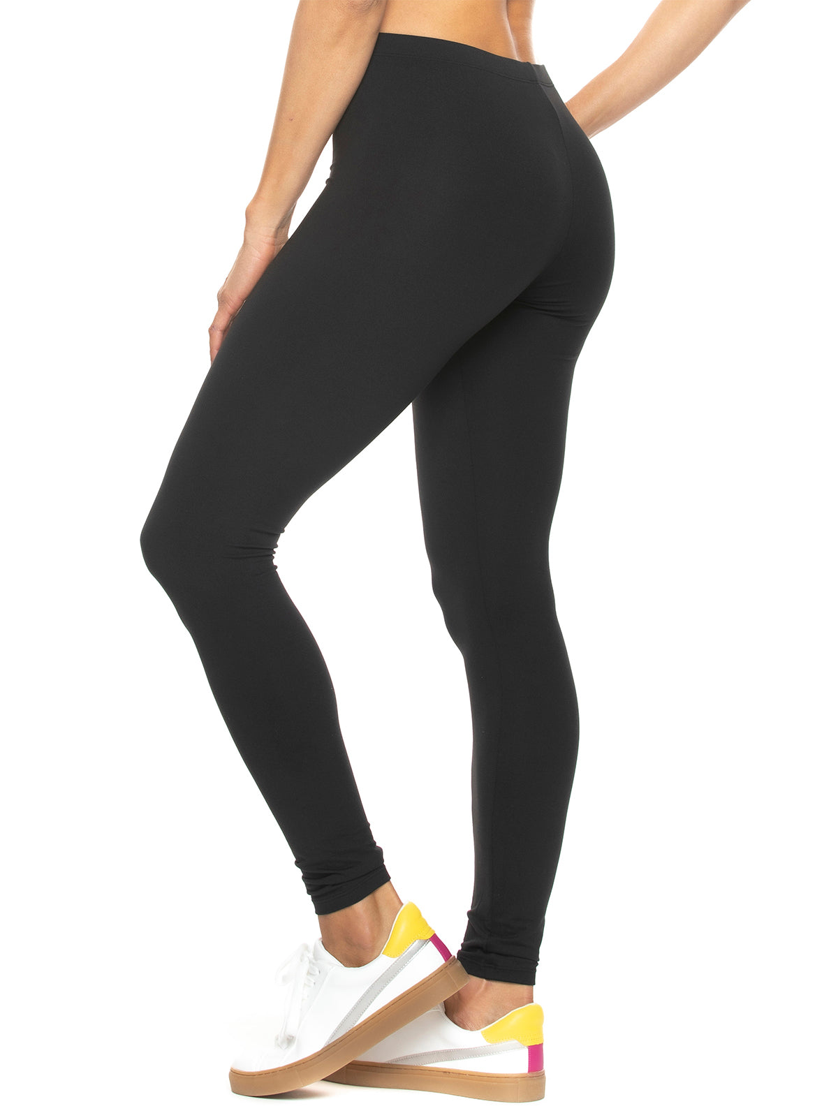 Felina Sueded Athleisure Performance Legging (2-Pack) Womens Leggings  w/Slimming Waist Band Style: C3690RT (Raven Leopard Black, X-Small)