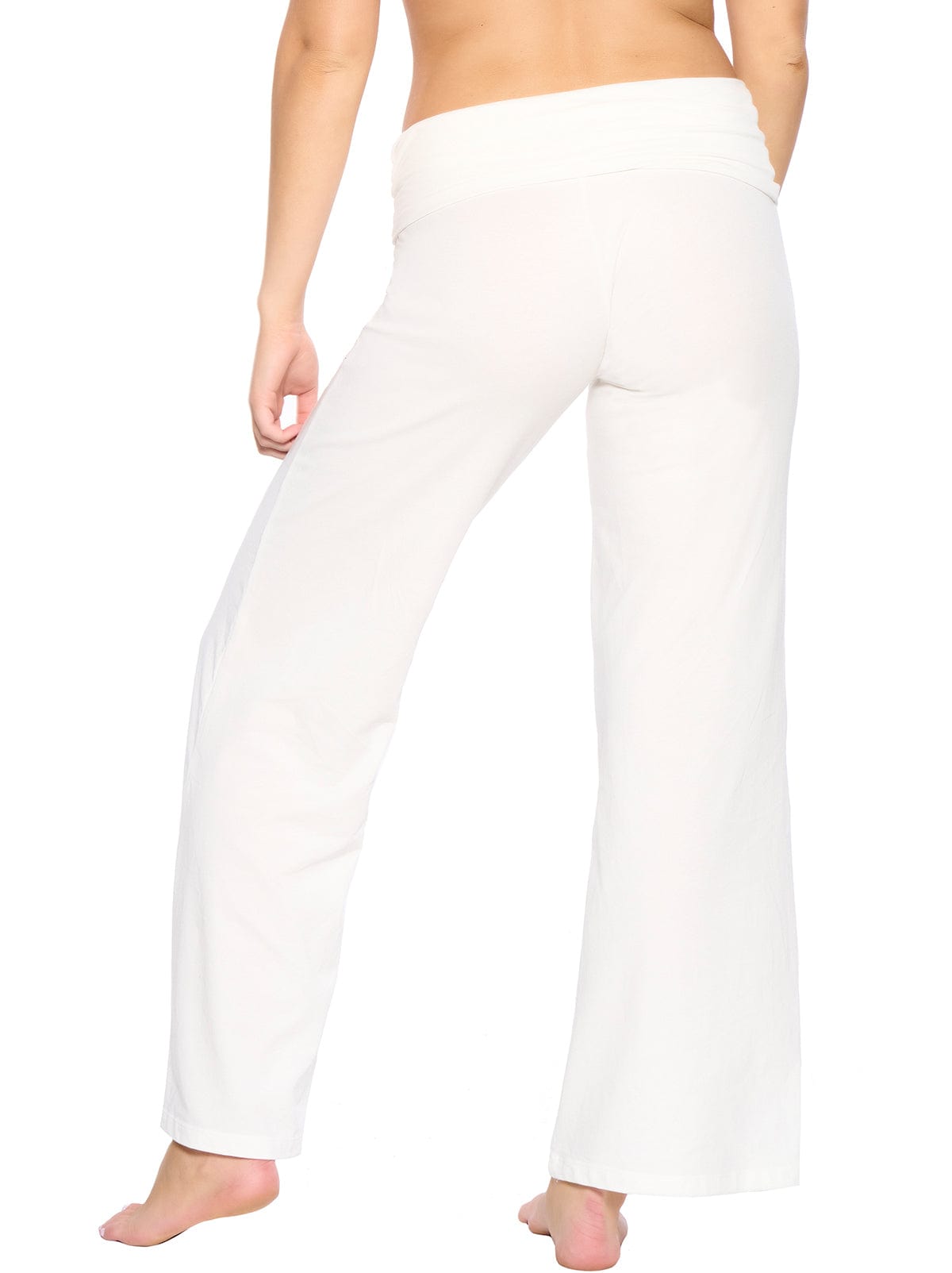 Organic Cotton Stretch Wide Leg Roll Over Pant