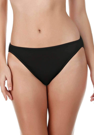Felina So Smooth Modal Hi Cut Panty color-black