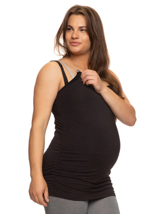 Cotton Modal Maternity Cami with Nursing Clips