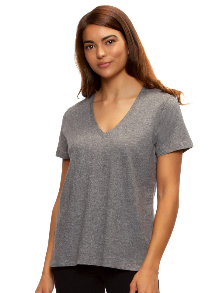 Gray v neck t shirt sale