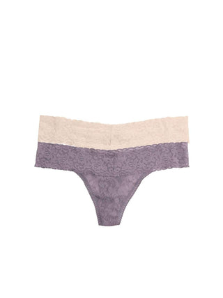 Felina Most Comfortable Super Soft Stretch Lace Thong 2-Pack color-bare mink