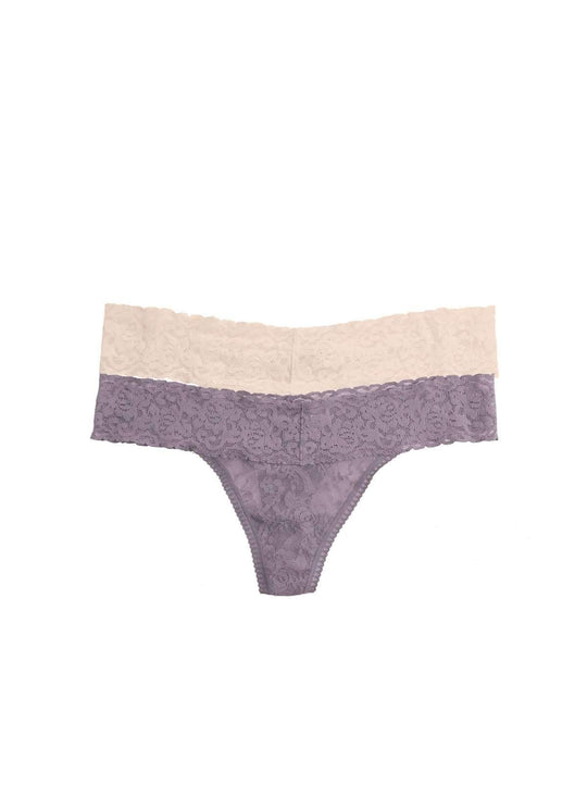 Signature Stretch Lace Low Rise Thong 2-Pack